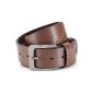Designer belt, leather belt PU belt Jean with embossing and stitching, width 3.8 cm, unisex (Clothing)