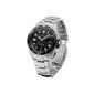 Detomaso Automatic Stainless steel case Stainless steel bracelet Sapphire crystal SAN REMO automatic diver's watch classic black / silver DT1025-A (clock)