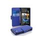 Cadorabo!  PREMIUM - Book Style Case in wallet design for HTC Desire 600 in KING'S BLUE (Electronics)