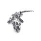 Konov Jewelry Men Bracelet, Gothic dinosaur skull skull skeleton, stainless steel, silver (jewelery)
