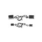 RAYHER - 2241322 - Jewelry clasps m.  Carabiner mounted, f. 2mm band / f.  4mm tape, SB-Btl 2 St, silver (Toys)