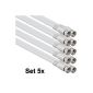 1aTTack SAT Cable SET (5 pieces) Antenna Cable F-plug to F-connector Double shielded (Al foil screening + braid) 85db plug undKupplung 100% shielded with shielding sheet 0.5m 0.5m white (Electronics)
