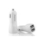 EasyAcc® mini car charger car charger, 2 x USB Output: 5V / 2A & 5V / 1A for mobile phones, Andoid and iOS smart phones, tablet PCs, MP3 players, etc. Color: White (Personal Computers)