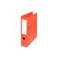 5x A4 folder 8cm back PP plastic file folders Orange (Office supplies & stationery)