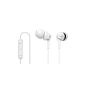 Sony MDR-EX100 In-Ear Headphones for iPhone / iPod with Remote and Microphone White (Electronics)