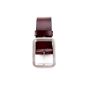 Men's leather buckle belt buckle true denim dress belt size 95-130cm turn (loop without length) black / brown (Clothing)