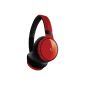 Philips SHB9100RD / 00 Bluetooth Headset Speakerphone (deluxe floating Cushions, USB charging cable, 3.5mm Audio In) Red (Electronics)