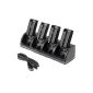 SODIAL (R) 4 + Charger Station 2800mAh Batteries for Nintendo Wii REMOTE Controller (Wireless Phone Accessory)