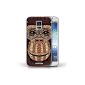 Hull Stuff4 / Samsung Galaxy Mini S5 / Monkey Orange Design / Motif Animals Aztec Collection (Wireless Phone Accessory)