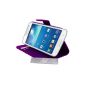 Purple Stand Case Cover Luxury and Portfolio Samsung Galaxy Grand 2 G7102 G7105 and 3 + PEN FILM OFFERED!  (Electronic devices)