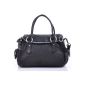 Masquenada, Cntmp, Leather handle bags, handbags, Boltbags, black, 29x23x10cm (W x H x D) (Textiles)