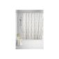 WENKO 20048100 anti-mildew shower curtain Baroque - anti-bacterial, washable, with 12 shower curtain rings, plastic - Polyester, Beige (household goods)