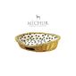 MICHUR LOTTE, dog bed, dog bed, dog sleeping place, willow, rattan, NATURE, wiess WITH BLACK paws, 50cm - 100cm (Misc.)