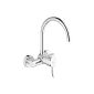 GROHE Concetto kitchen faucet, swivel range 360 ​​°, high spout, Super Steel, wall mounting 32,667,001 (tool)