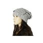 Chic Ladies Beanie / gray knit hat (Textiles)