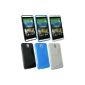 Emartbuy® HTC Desire 610 Ultra Fine TPU Gel Case Cover Case Cover 3 Pack - Blue, Clear & Black (Electronics)