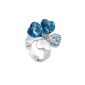 The CRYSTALLIZED ™ Swarovski Elements Crystal Clover Premium® acute marine necklace ring (Jewelry)
