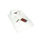 Casa Moda Long Sleeve Slim Line shirt white 100% cotton Kent collar fitted (Textiles)