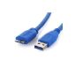 deleyCON USB 3.0 SuperSpeed ​​Micro Adapter Cable 1.8m - A Male to Micro B connector - up to 5,000 Mbit / s (Electronics)