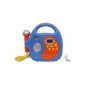 Idena 6800036 - Radio and Music - player with microphone to sing along in blue (toy)