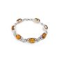 Amber by Graciana - 41218 - Celtic Knot Oval Bracelet - Silver 925/1000 - Ambre 19cm (Jewelry)