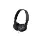 Sony MDR-ZX110B foldable headphones Black (Electronics)