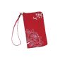 vyvy Mobile® Neoprene Zipper pocket cell phone pocket FLOWER red with floral pattern for RIM Blackberry Bold 9700 9780 Curve 8520 Storm 2 9520 9550 Nokia C5 C5-03 C6 C7 N78 N79 N97 E71 E72 N8 X6 5228 5230 5250 5800 Xpress Music X3-02 Touch and Type Google NEXUS Samsung F480 S i5800 Galaxy 3 i9000 Galaxy S i9100 Galaxy S 2 S5230 S5260 Star II S5570 Galaxy mini 2 S5620 Monte S8000 Jet S8500 Wave S8530 Wave 2 S5830 Galaxy Ace LG KM570 Arena 525 533 723 II Apple iPhone 3G 3GS 4 4S HTC Desire HD2 Sensation Wildfire Sony Ericsson Vivaz X10 Xperia X1 X8 Zylo Nikon Coolpix S3000 S4000 zipper from both sides PRINTED!  (Electronics)