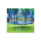 SixBros.  Trampoline blue garden 4.00 M | Safety net | Ladder | Protection cover - T400 / 155 (Others)