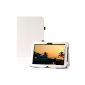tinxi® Leather Case Cover for Asus Google Nexus 10 inch (25.40 cm) Tablet Notebook Case Protective Cover Case with Stand Function 2 different viewing angles (White) with Sleep and Wake Up Function (Electronics)