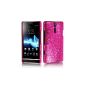 Mobile shell Cover Case Protective Carrying Case for Sony Xperia S LT26i Nozomi Glitter Hot Pink (Electronics)