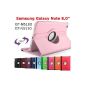 King Cameleon LIGHT PINK Samsung Galaxy Note 8.0 to 8 '' N5100 / N5110 - Cover Cover Multi Angle ROTARY 360 - Many colors available - Shell Case PU LEATHER, 360 ° rotation, Stand (Electronics)