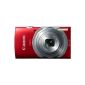 Canon IXUS 150 digital camera (16 megapixels, image stabilization, 28mm wide-angle lens) Red (Electronics)