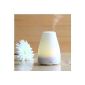 On Diffuser Essential oils EiioX / Perfume Diffuser Ultra Quiet / Ultrasonic Humidifier In 7 Colors LED Light With The EU Plug (White) (Kitchen)