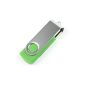 8GB Swivel USB 2.0 High Speed ​​Metal Flash Memory Stick (8GB, Green) (Accessory)