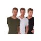 3-Pack Men's V-Neck T-Shirt rib - Business T-shirt - 100% combed cotton - various colors and sizes S-3XL selectable -. Highest Standard - Preshrunk - original CELODORO Exclusive (Textiles)