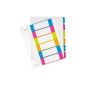 Leitz 12420000 WOW plastic tab, 1-6, A4, PP, 6 sheets, colored (Office supplies & stationery)