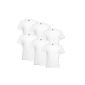 6 Fruit of the Loom T-shirts V-Neck White ML XL XXL V-neck 100% cotton