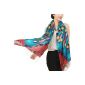 Smarstar Stole Scarf Shawl Scarf 100% Pashmina Wool Flowers Abstract -Woman-174 * 52cm (Clothing)