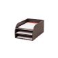 Via Monte Briefablage with 3 compartments in Dark Brown (Office supplies & stationery)