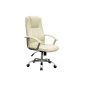 Executive chair office chair office chair swivel chair (lockable) in beige (household goods)