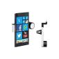 kwmobile® universal car holder with arms Nokia Lumia 830 in White - the phone is compatible with or without cover (Wireless Phone Accessory)