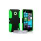 Yousave Accessories Nokia Lumia 630/635 Case Tough silicone mesh combo sleeve green (accessory)