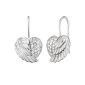 Engel Rufer Ladies Earrings Heart wings 925 silver rhodium plated zirconia white - ERE HEARTWING-ZI (jewelry)