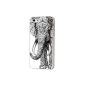 iphone 5 5s Designer Vintage Aztec Tribal Elephant Shell Plastic Case Back Cover Case (Electronics)