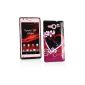 Me Out Kit FR TPU Gel Case for Sony Xperia SP - black / pink hearts and flowers (Wireless Phone Accessory)