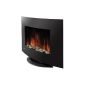 Trevidea HO 913 Mangiafuoco wall electric fireplace with flame ambience LED and remote control without ethanol, black (tool)