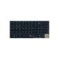Adhesive sticker QWERTY keyboard French / Notebook Background Black 13 * 14