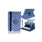 Stuff4 MR-IP234-L360-PD-LBW-STY-SP Case with 360 ° rotation Action for iPad 2/3/4 Light Blue Polka Dot (Personal Computers)