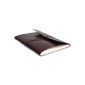 Gusti Leather Nature Book with Leather Cover Diary Book Notepad Note Block Pocket Diary Notebook Journal Note Padlock Leather handmade Bloc Drawing Photo Album Travel Diary Size Medium Brown Man Woman Without V33 pattern (Shoes)