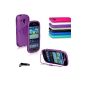 Cool Gadget Touch Case - for Samsung Galaxy S3 Mini - incl. Stylus and Protector Purple (Electronics)